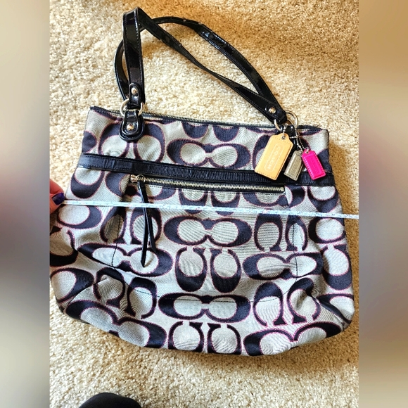Authentic Coach Purse Black, Gray, Pink - Picture 9 of 15